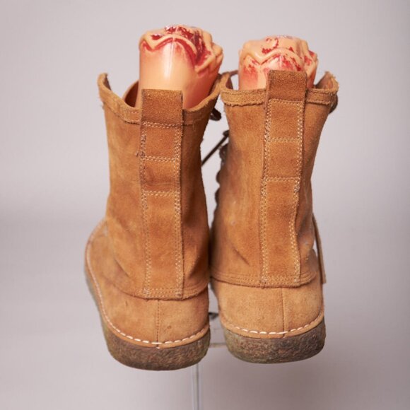 Y2K Vintage SeaVees 7- Eye Trail Boots Tan Leather Work main image 5
